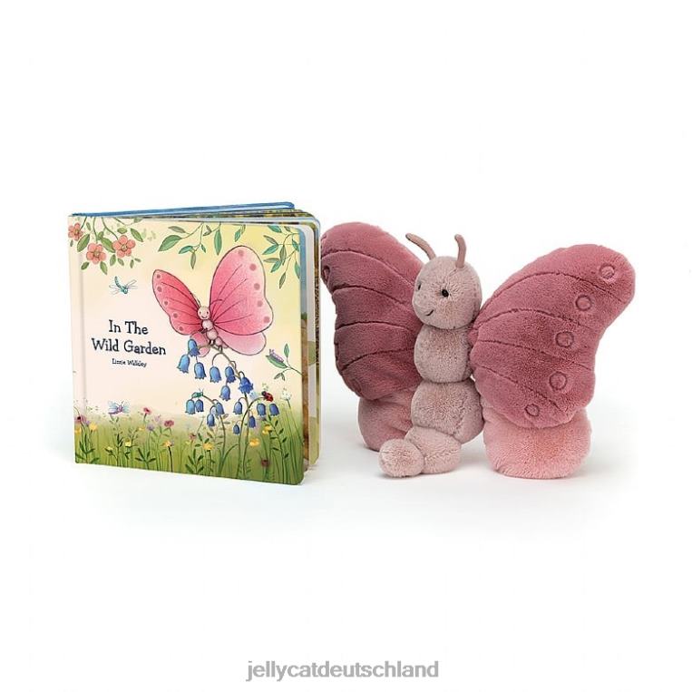 Jellycat im wilden Gartenbuch und Beatrice Butterfly Pink Buch Z8424783