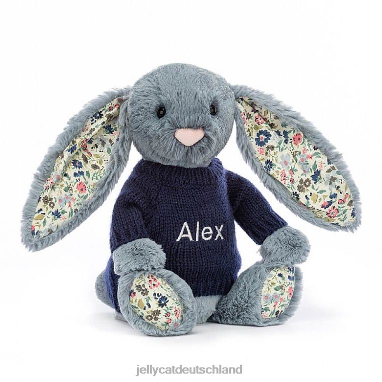 Jellycat Blossom Dusky mit personalisiertem Marineblau-Pullover Spielzeug Z8424436