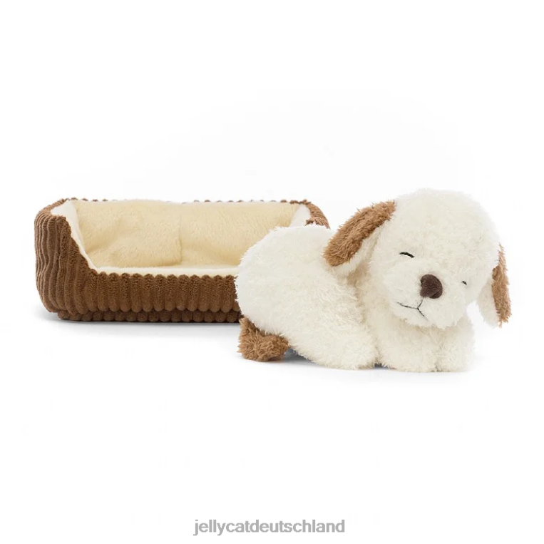 Jellycat Nickerchen machender Zangenhund braun und weiß Spielzeug Z8424227