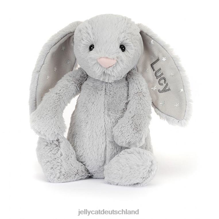 Jellycat personalisierter schüchtern schimmernder Hase mittelgrau Spielzeug Z8424236