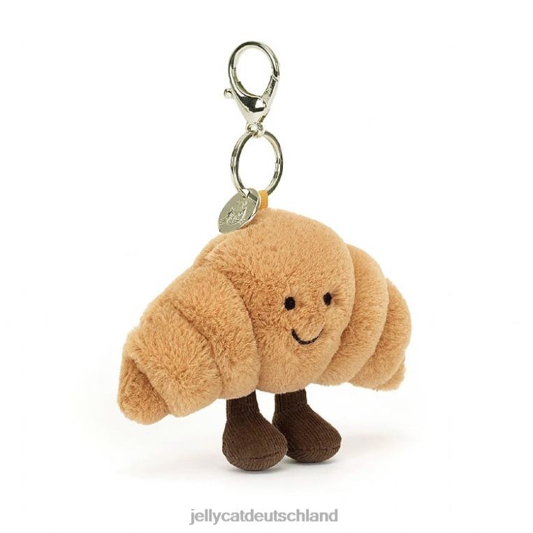 Jellycat Amüsanter Croissant-Taschenanhänger in Beige Zubehörteil Z842417