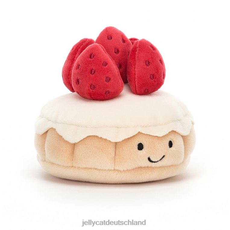 Jellycat hübsche mehrfarbige Patisserie-Tarte aux Fraises Spielzeug Z842426